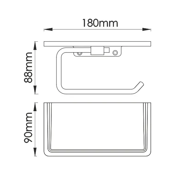 ДЕРЖАТЕЛЬ ТУАЛЕТНОЙ БУМАГИ С ПОЛОЧКОЙ ДЛЯ ТЕЛЕФОНА WASSERKRAFT K-1325