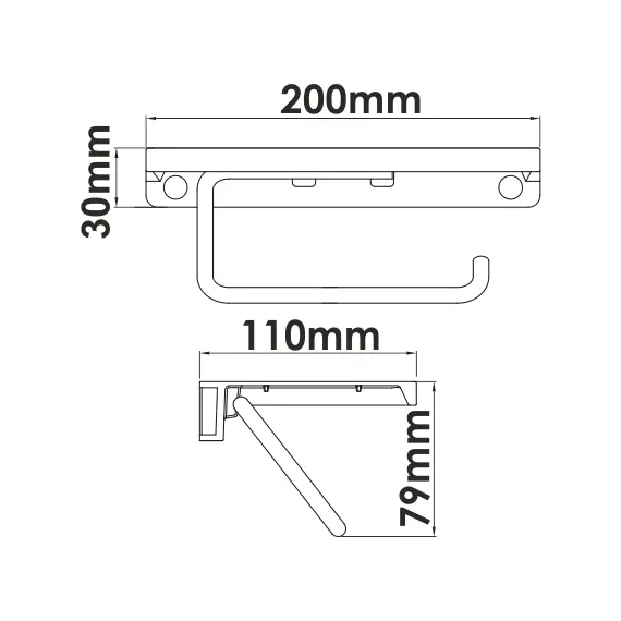 ДЕРЖАТЕЛЬ ТУАЛЕТНОЙ БУМАГИ С ПОЛОЧКОЙ ДЛЯ ТЕЛЕФОНА WASSERKRAFT K-1425