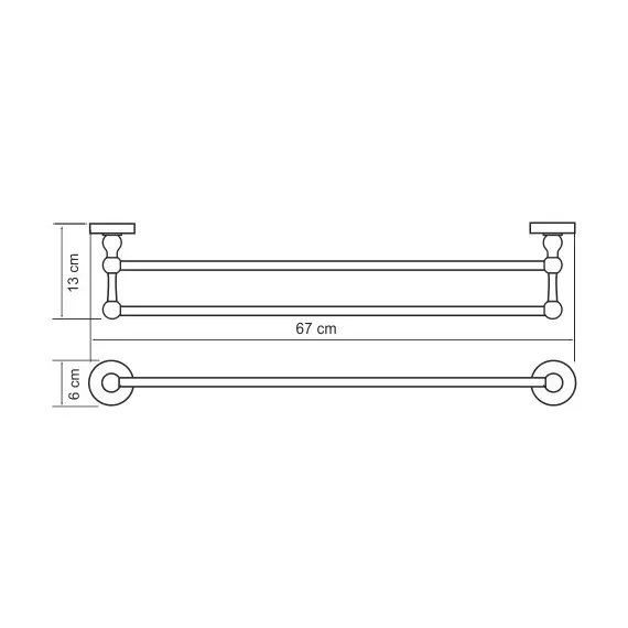 ДЕРЖАТЕЛЬ ПОЛОТЕНЕЦ ДВОЙНОЙ WASSERKRAFT DIEMEL K-2240