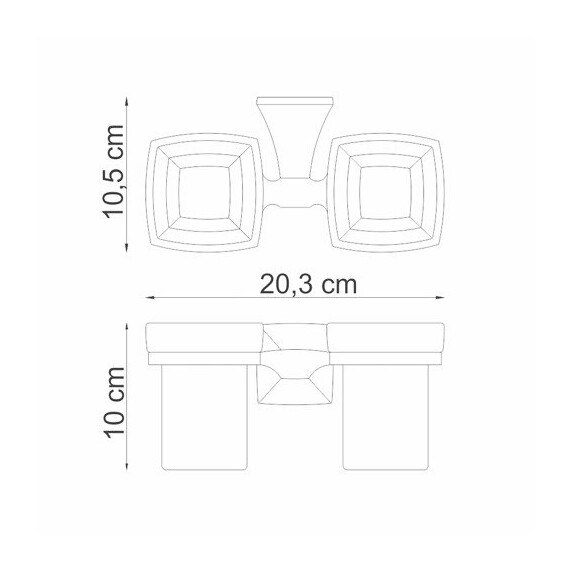 ПОДСТАКАННИК ДВОЙНОЙ WASSERKRAFT WERN K-2528D
