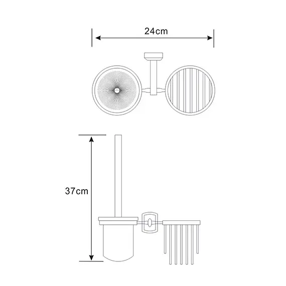 ДЕРЖАТЕЛЬ ОСВЕЖИТЕЛЯ И ЩЕТКИ ДЛЯ УНИТАЗА WASSERKRAFT ODER K-3035