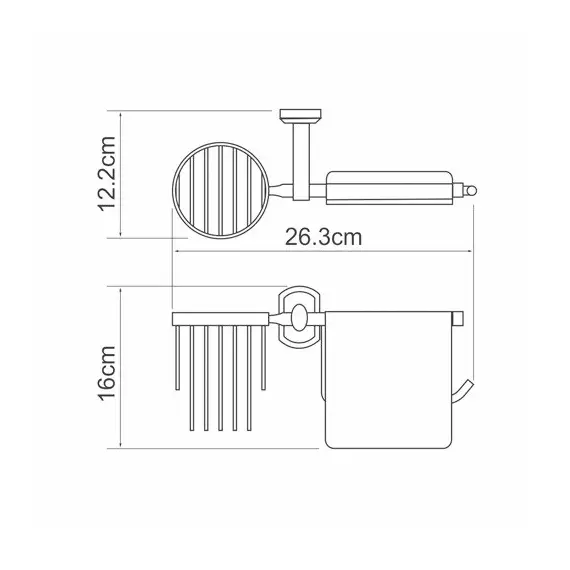 ДЕРЖАТЕЛЬ ТУАЛЕТНОЙ БУМАГИ И ОСВЕЖИТЕЛЯ WASSERKRAFT ODER K-3059