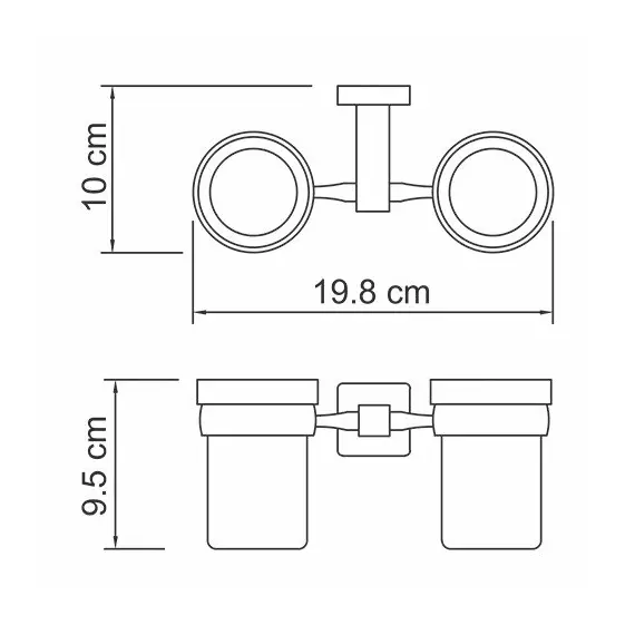 ПОДСТАКАННИК ДВОЙНОЙ WASSERKRAFT LIPPE K-6528D