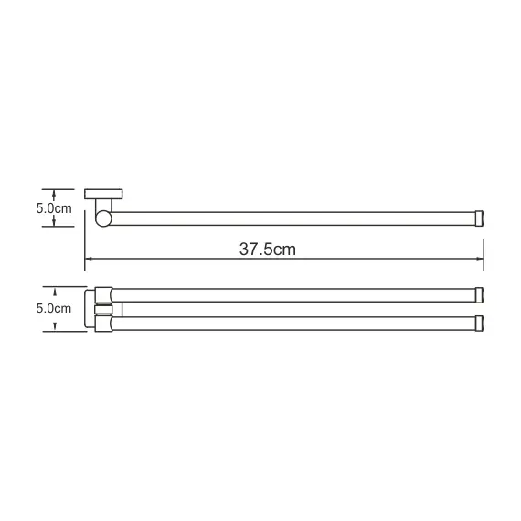 ДЕРЖАТЕЛЬ ПОЛОТЕНЕЦ ДВОЙНОЙ WASSERKRAFT DILL K-3931