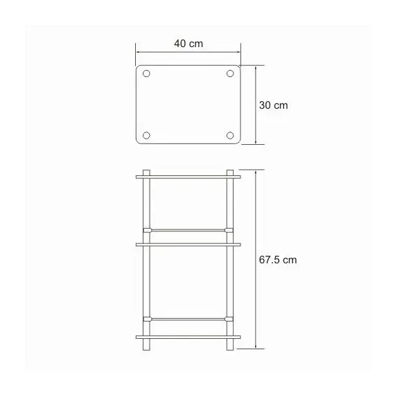 НАПОЛЬНАЯ ТРОЙНАЯ ПОЛКА WASSERKRAFT K-4033