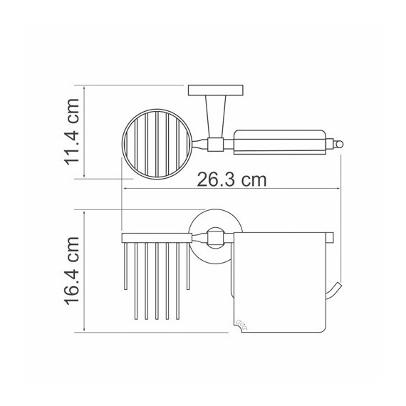 ДЕРЖАТЕЛЬ ТУАЛЕТНОЙ БУМАГИ И ОСВЕЖИТЕЛЯ WASSERKRAFT ISEN K-4059