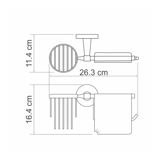 ДЕРЖАТЕЛЬ ТУАЛЕТНОЙ БУМАГИ И ОСВЕЖИТЕЛЯ WASSERKRAFT ISEN K-4059