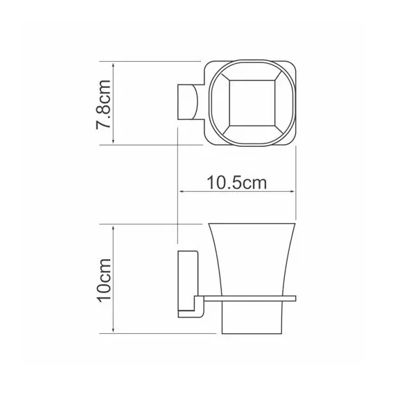 ПОДСТАКАННИК ОДИНАРНЫЙ WASSERKRAFT LEINE K-5028