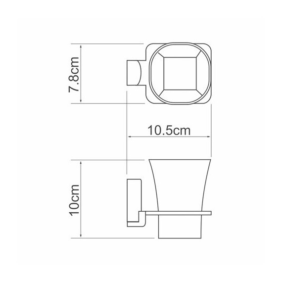 ПОДСТАКАННИК ОДИНАРНЫЙ WASSERKRAFT LEINE K-5028WHITE