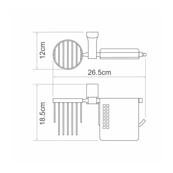 ДЕРЖАТЕЛЬ ТУАЛЕТНОЙ БУМАГИ И ОСВЕЖИТЕЛЯ WASSERKRAFT LEINE K-5059WHITE