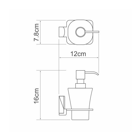 ДОЗАТОР ДЛЯ ЖИДКОГО МЫЛА WASSERKRAFT LEINE K-5099WHITE
