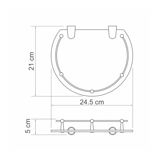 ПОЛКА СТЕКЛЯННАЯ WASSERKRAFT K-566