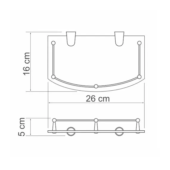 ПОЛКА СТЕКЛЯННАЯ WASSERKRAFT K-588