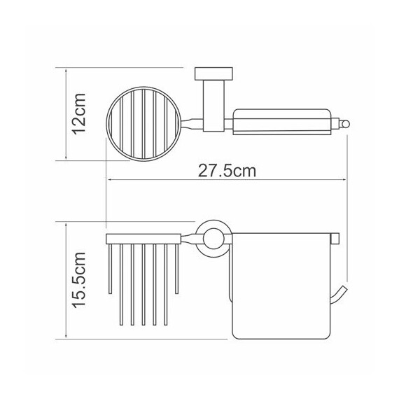 ДЕРЖАТЕЛЬ ТУАЛЕТНОЙ БУМАГИ И ОСВЕЖИТЕЛЯ WASSERKRAFT DONAU K-9459