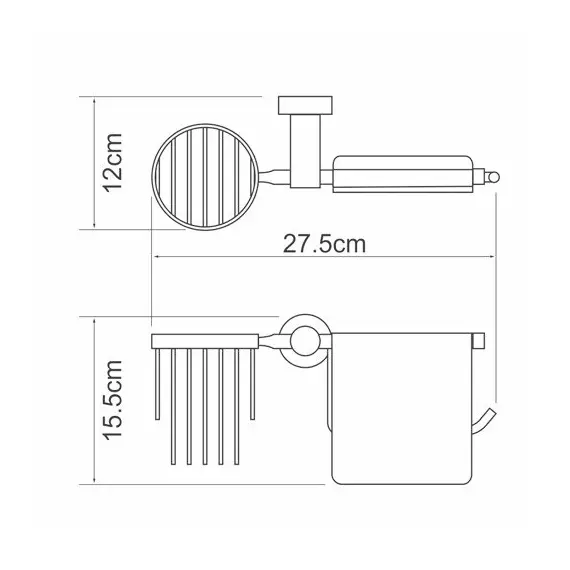 ДЕРЖАТЕЛЬ ТУАЛЕТНОЙ БУМАГИ И ОСВЕЖИТЕЛЯ WASSERKRAFT DONAU K-9459