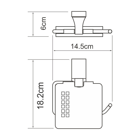 ДЕРЖАТЕЛЬ ТУАЛЕТНОЙ БУМАГИ WASSERKRAFT LOPAU K-6025