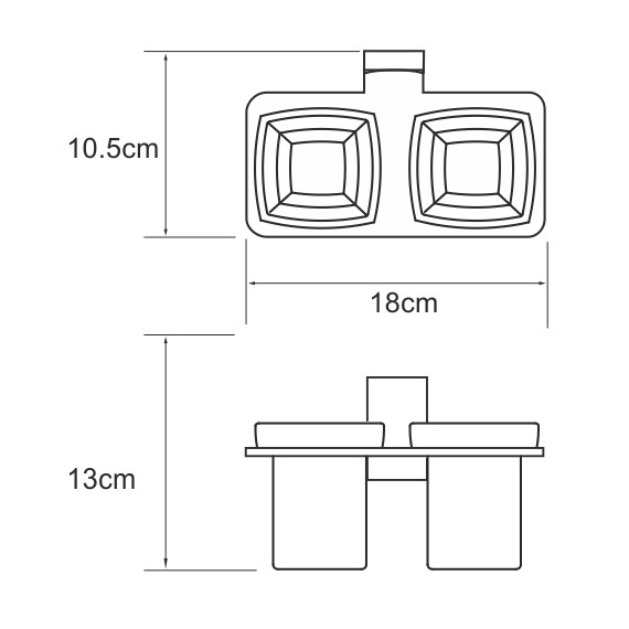 ПОДСТАКАННИК ДВОЙНОЙ WASSERKRAFT LOPAU K-6028D