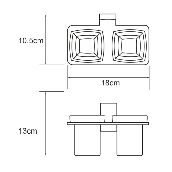 ПОДСТАКАННИК ДВОЙНОЙ WASSERKRAFT LOPAU K-6028D