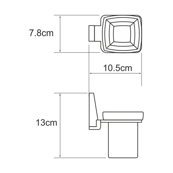 ПОДСТАКАННИК ОДИНАРНЫЙ WASSERKRAFT LOPAU K-6028