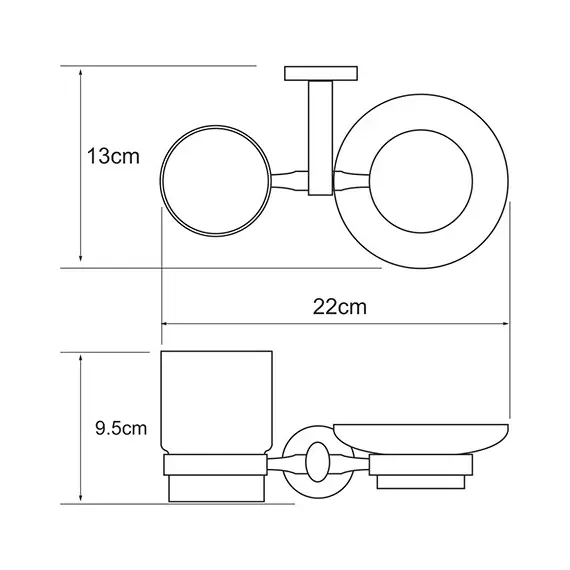 ДЕРЖАТЕЛЬ СТАКАНА И МЫЛЬНИЦЫ WASSERKRAFT RHEIN K-6226