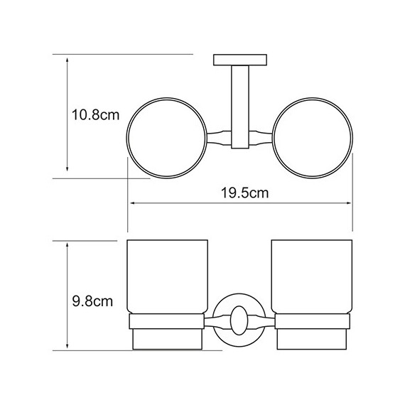 ПОДСТАКАННИК ДВОЙНОЙ WASSERKRAFT RHEIN K-6228D