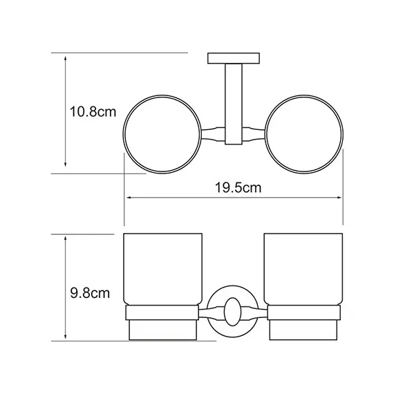 ПОДСТАКАННИК ДВОЙНОЙ WASSERKRAFT RHEIN K-6228D