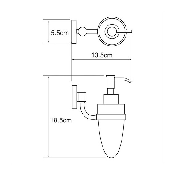 ДОЗАТОР ДЛЯ ЖИДКОГО МЫЛА WASSERKRAFT RHEIN K-6299