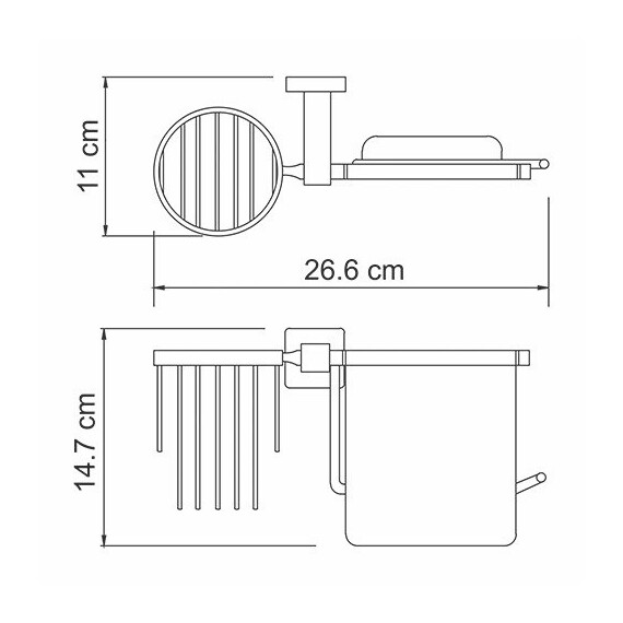 ДЕРЖАТЕЛЬ ТУАЛЕТНОЙ БУМАГИ И ОСВЕЖИТЕЛЯ WASSERKRAFT LIPPE K-6559