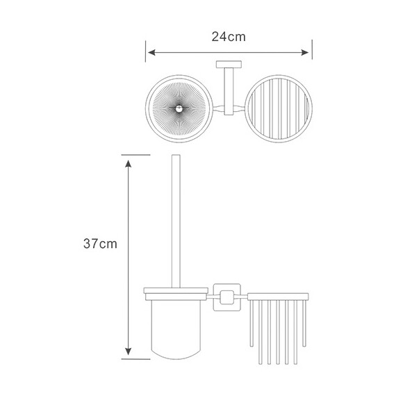 ДЕРЖАТЕЛЬ ОСВЕЖИТЕЛЯ И ЩЕТКИ ДЛЯ УНИТАЗА WASSERKRAFT LIPPE K-6535