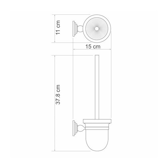 ЩЕТКА ДЛЯ УНИТАЗА ПОДВЕСНАЯ WASSERKRAFT AMMER K-7027