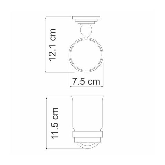 ПОДСТАКАННИК ОДИНАРНЫЙ WASSERKRAFT AMMER K-7028