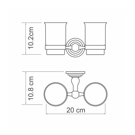 ПОДСТАКАННИК ДВОЙНОЙ WASSERKRAFT AMMER K-7028D ПОДСТАКАННИК ДВОЙНОЙ WASSERKRAFT AMMER K-7028D