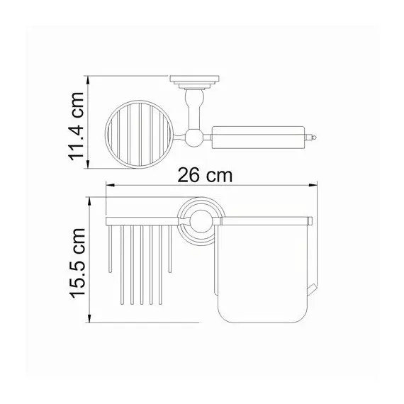 ДЕРЖАТЕЛЬ ТУАЛЕТНОЙ БУМАГИ И ОСВЕЖИТЕЛЯ WASSERKRAFT AMMER K-7059