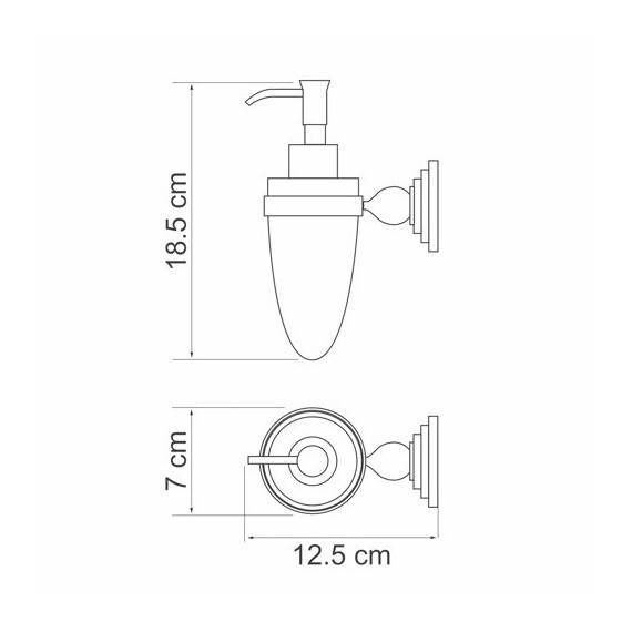 ДОЗАТОР ДЛЯ ЖИДКОГО МЫЛА WASSERKRAFT AMMER K-7099 ДОЗАТОР ДЛЯ ЖИДКОГО МЫЛА WASSERKRAFT AMMER K-7099