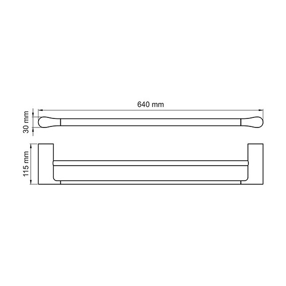 ДЕРЖАТЕЛЬ ПОЛОТЕНЕЦ ДВОЙНОЙ WASSERKRAFT WIESE K-8940