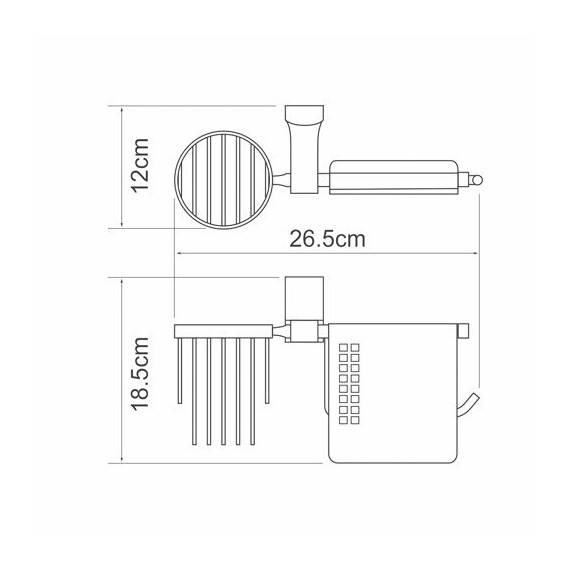 ДЕРЖАТЕЛЬ ТУАЛЕТНОЙ БУМАГИ И ОСВЕЖИТЕЛЯ WASSERKRAFT LEINE K-5059