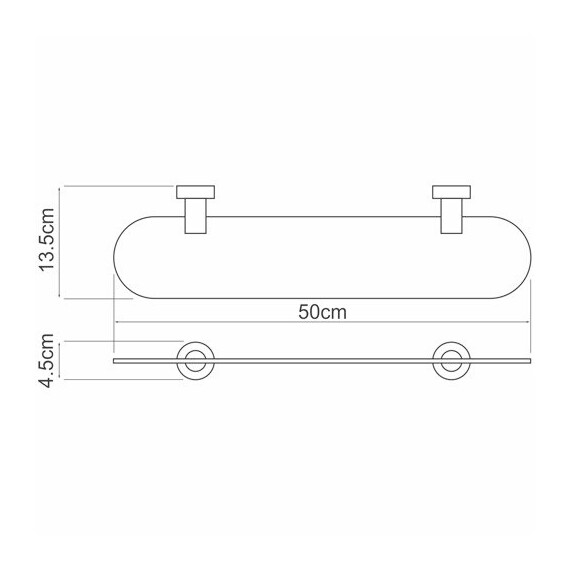 ПОЛКА СТЕКЛЯННАЯ WASSERKRAFT DONAU K-9424