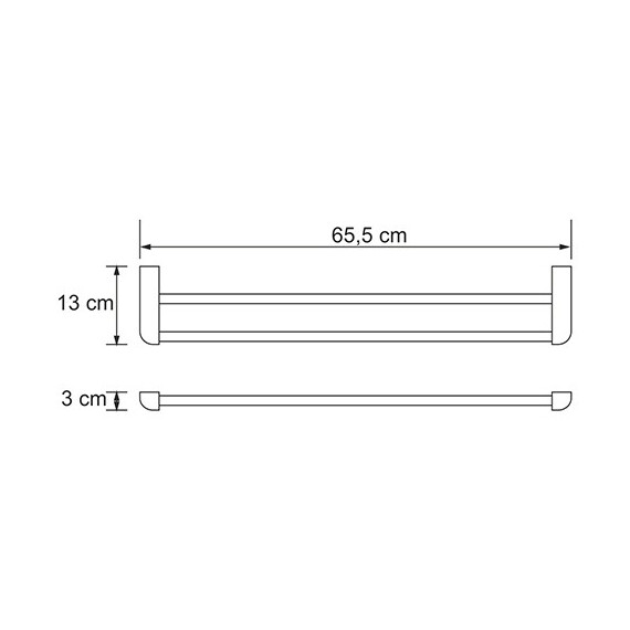 ДЕРЖАТЕЛЬ ПОЛОТЕНЕЦ ДВОЙНОЙ WASSERKRAFT KAMMEL K-8340