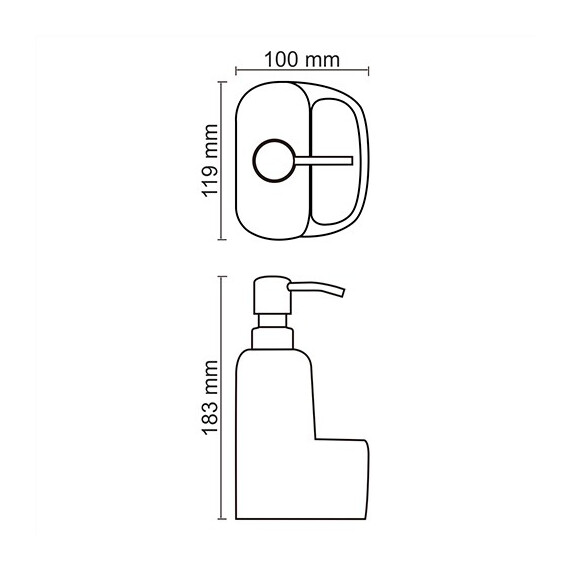 ДОЗАТОР С ЕМКОСТЬЮ ДЛЯ ГУБКИ WASSERKRAFT K-8499