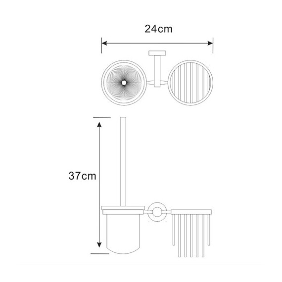 ДЕРЖАТЕЛЬ ОСВЕЖИТЕЛЯ И ЩЕТКИ ДЛЯ УНИТАЗА WASSERKRAFT DONAU K-9435