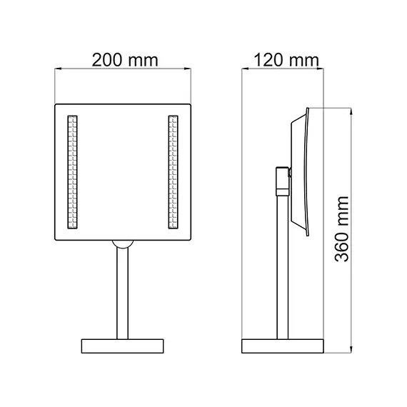 ЗЕРКАЛО С LED-ПОДСВЕТКОЙ, 3-Х КРАТНЫМ УВЕЛИЧЕНИЕМ WASSERKRAFT K-1007
