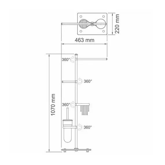 КОМБИНИРОВАННАЯ НАПОЛЬНАЯ СТОЙКА WASSERKRAFT K-1248