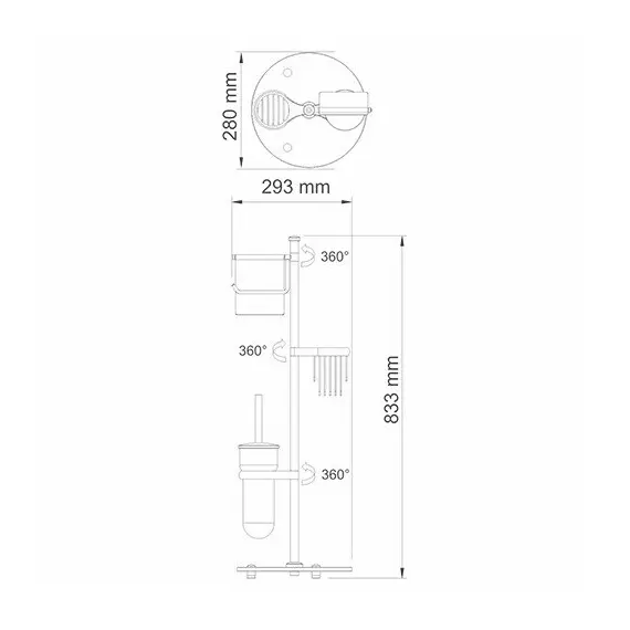 КОМБИНИРОВАННАЯ НАПОЛЬНАЯ СТОЙКА WASSERKRAFT K-1236