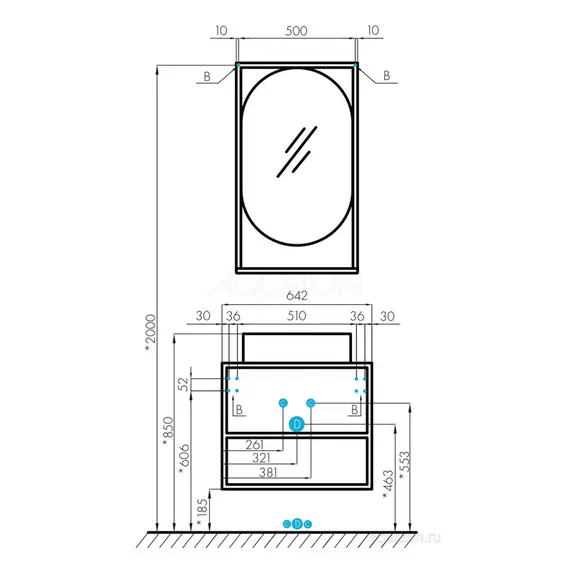 ТУМБА СО СТОЛЕШНИЦЕЙ И НАКЛАДНОЙ РАКОВИНОЙ AQUATON ЛОФТ ФАБРИК 65 ДУБ КАНТРИ