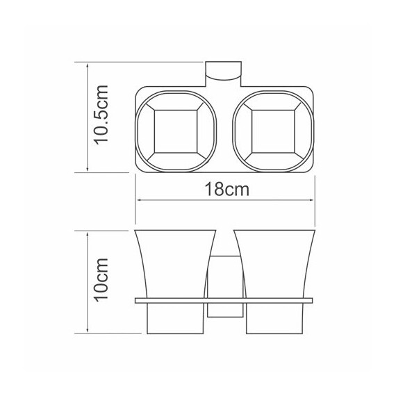 ПОДСТАКАННИК ДВОЙНОЙ WASSERKRAFT LEINE K-5028D