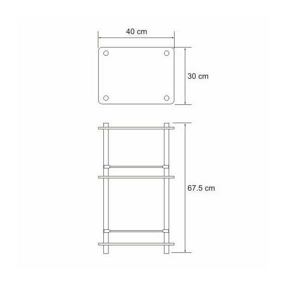 НАПОЛЬНАЯ ТРОЙНАЯ ПОЛКА WASSERKRAFT K-4033
