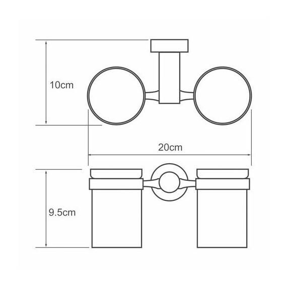 ПОДСТАКАННИК ДВОЙНОЙ WASSERKRAFT DONAU K-9428D