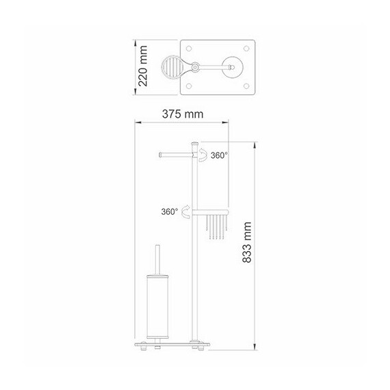 КОМБИНИРОВАННАЯ НАПОЛЬНАЯ СТОЙКА WASSERKRAFT K-1264 КОМБИНИРОВАННАЯ НАПОЛЬНАЯ СТОЙКА WASSERKRAFT K-1264
