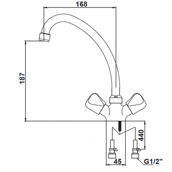СМЕСИТЕЛЬ ДЛЯ КУХНИ KAISER DELTA 11093