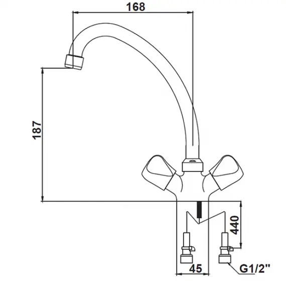 СМЕСИТЕЛЬ ДЛЯ КУХНИ KAISER DELTA 11093